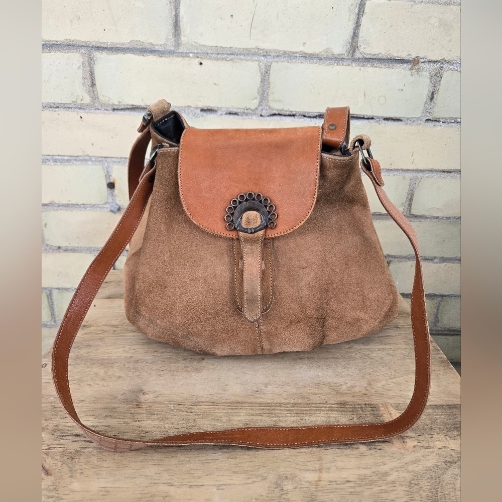 Vintage Hand Crafted Suede Bag